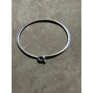 James Avery Sterling Silver Hammered Hook-On Charm Bracelet Signed Statement